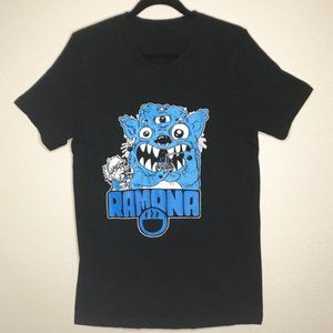 Black graphic short sleeve T-shirt